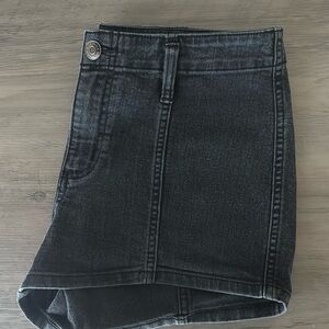 Wild Fable Black Jean Shorts with Distressed Hem
